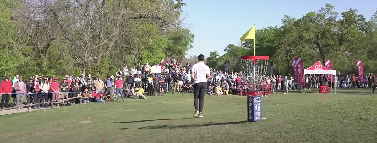 A large gallery enjoys the action at The Open at Austin in spring of 2023
